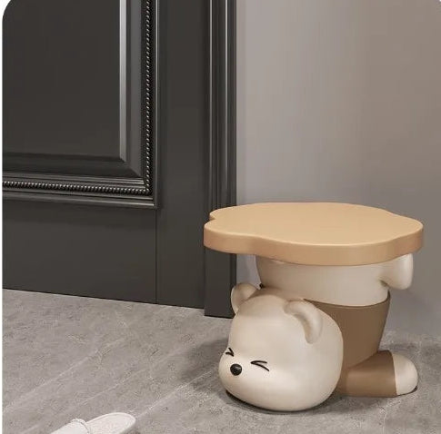 Cartoon household shoe cabinet side table by MC THE BLACK DIAMOND featuring a playful, colorful design and compact storage space.