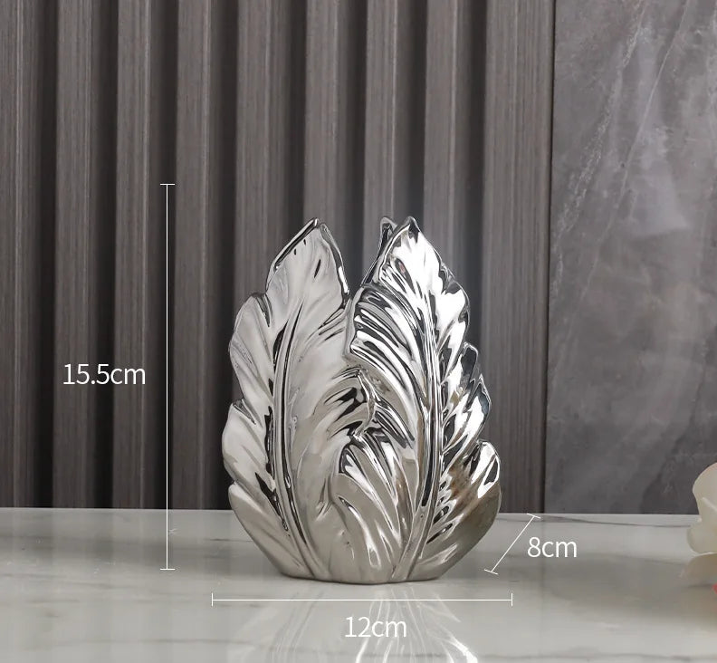 Luxury gold painted ceramic home decor piece by MC THE BLACK DIAMOND, personalized living room decoration on TV cabinet.