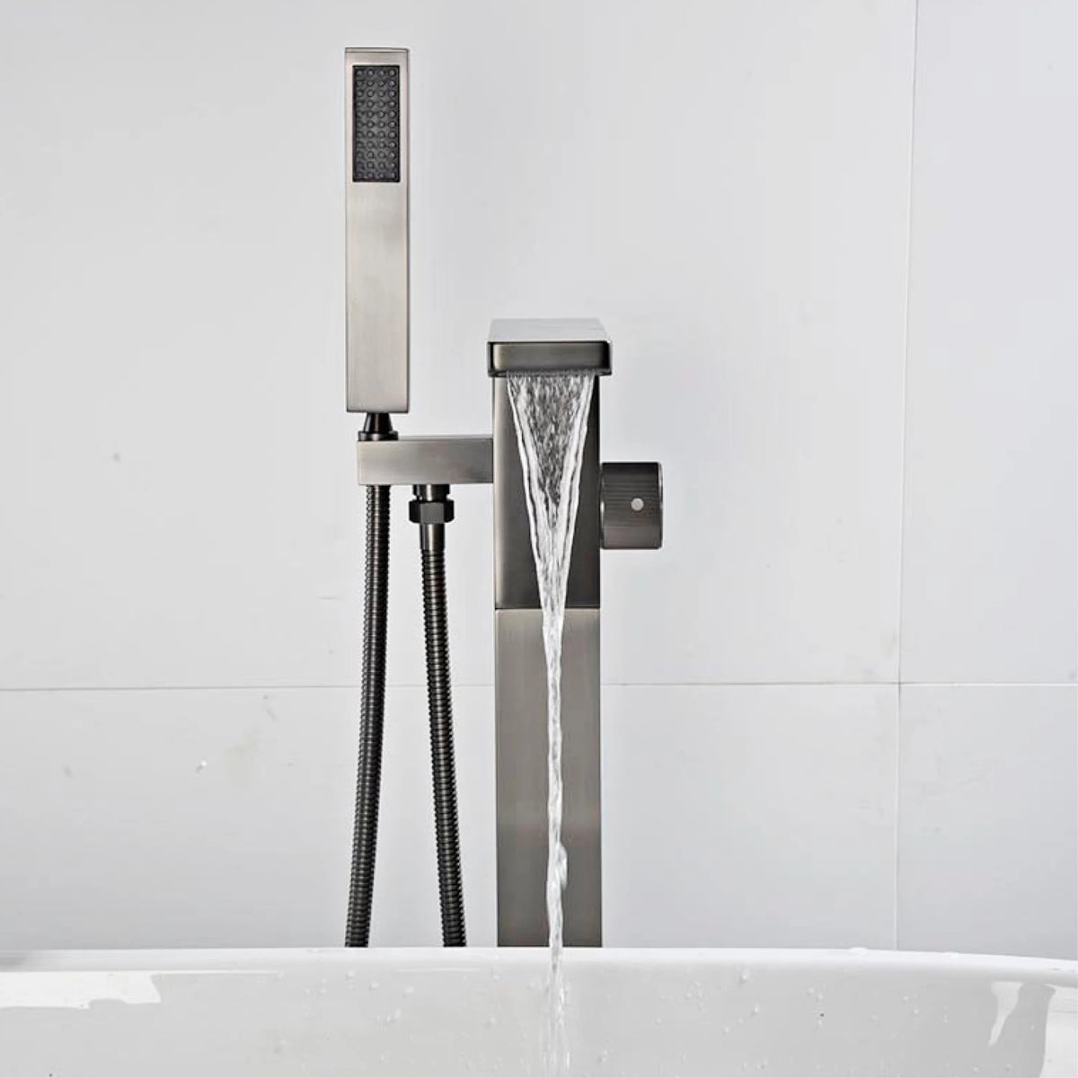 MC THE BLACK DIAMOND bathtub and shower faucet with embedded hot and cold water mixer, sleek simple design for modern bathrooms