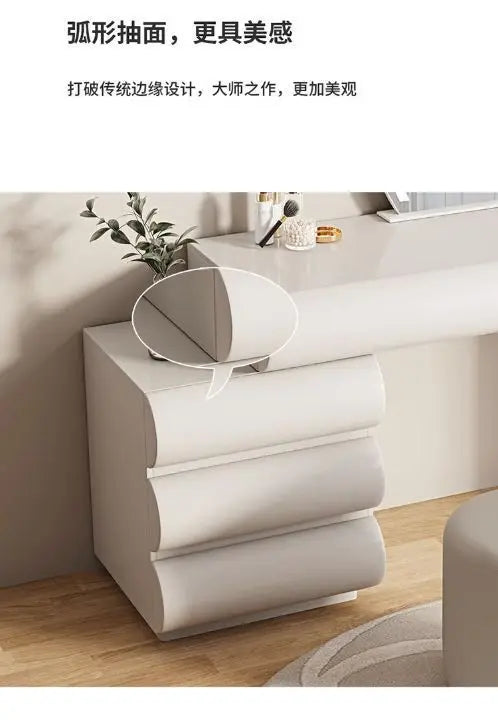 Mirror drawers vanity table with storage organizer, bedroom makeup desk, and chair from 𝕄𝕔 𝕋𝕙𝕖 𝔹𝕝𝕒𝕔𝕜 𝔻𝕚𝕒�