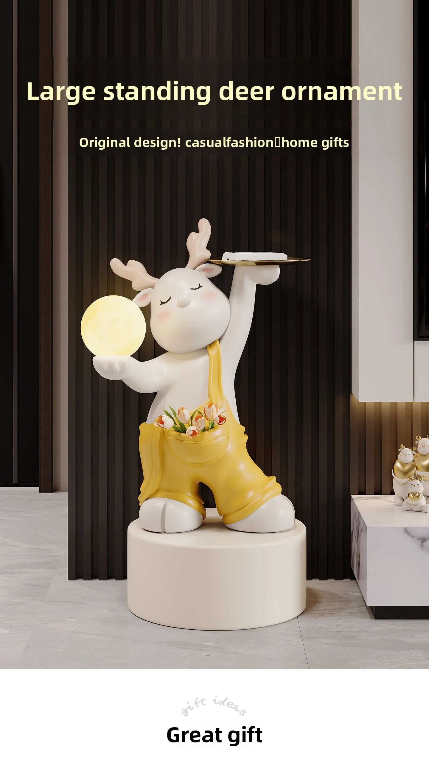 MC THE BLACK DIAMOND Nordic home decor figurines, elegant decorative sculptures for modern interior design.