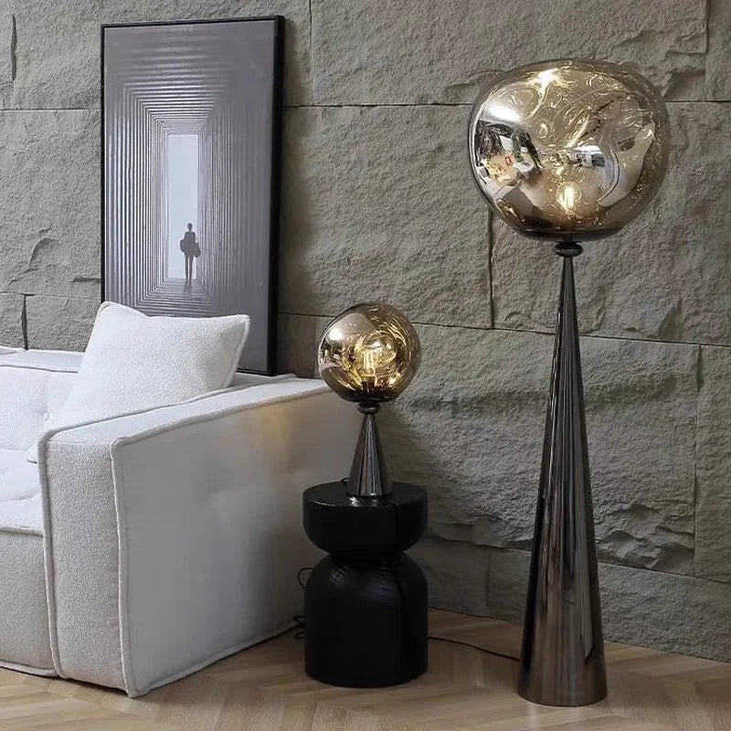 Black lava floor lamp by 𝕄𝕔 𝕋𝕙𝕖 𝔹𝕝𝕒𝕔𝕜 𝔻𝕚𝕒𝕞𝕠𝕟𝕕
