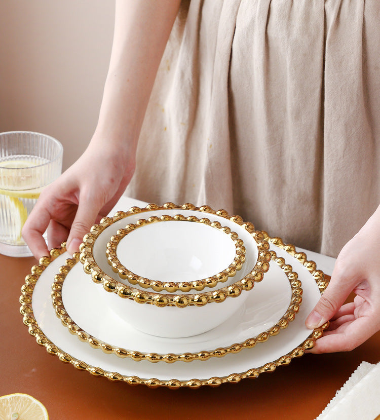 Nordic ceramic plates and bowls set by 𝕄𝕔 𝕋𝕙𝕖 𝔹𝕝𝕒𝕔𝕜 𝔻𝕚𝕒𝕞𝕠𝕟
