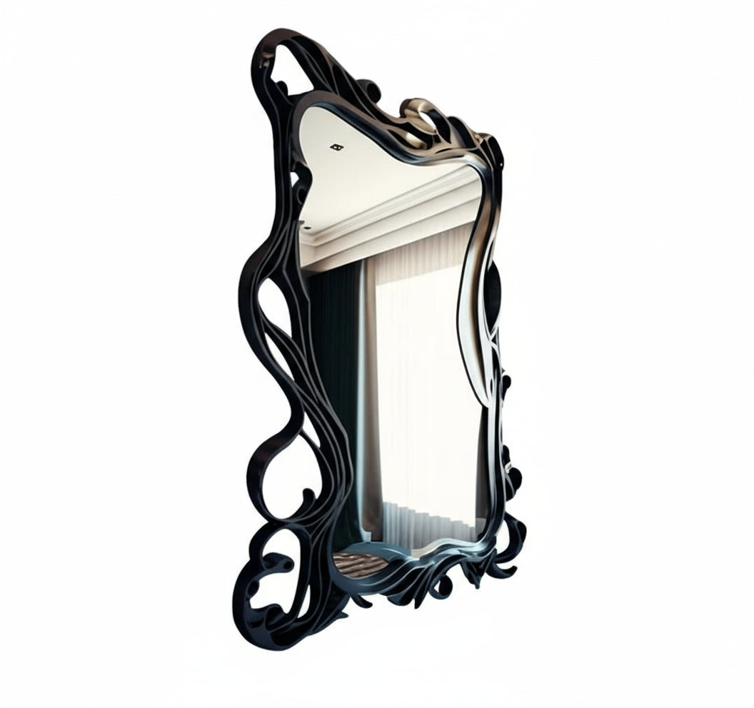 Full-length house bedroom mirror by MC THE BLACK DIAMOND, stylish full-body aesthetic mirror for room decoration.