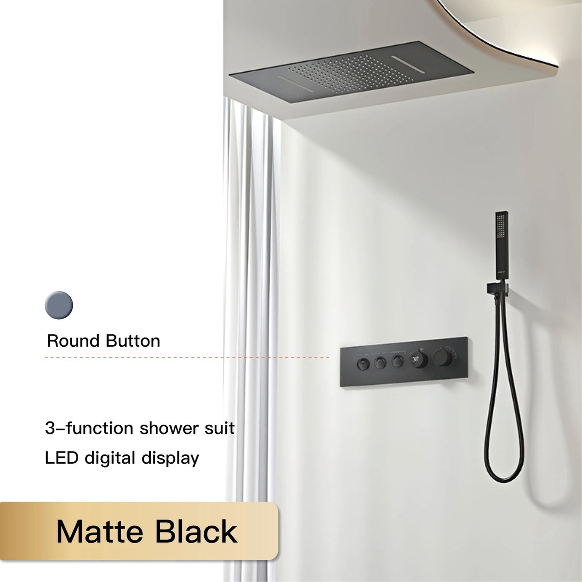 Black brass luxury shower system wall-mounted for bath from 𝕄𝕔 𝕋𝕙𝕖 𝔹𝕝𝕒𝕔𝕜 𝔻𝕚𝕒𝕞𝕠�