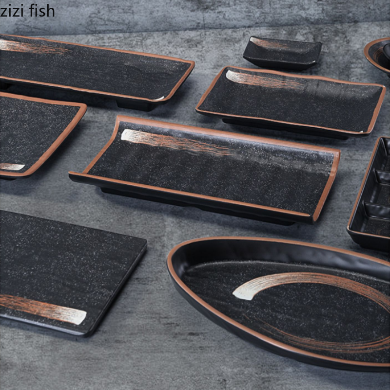 Melamine dinner plate and serving dishes from 𝕄𝕮 𝕋𝕙𝕖 𝔹𝕝𝕒𝕔𝕜 𝔻𝕚𝕒𝕞𝕠𝕟