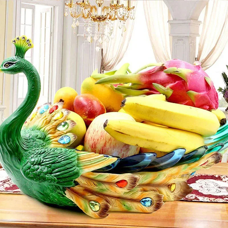 Decorative fruit plate by MC THE BLACK DIAMOND, desktop storage tray with colorful fruit design for creative snack and decor display.