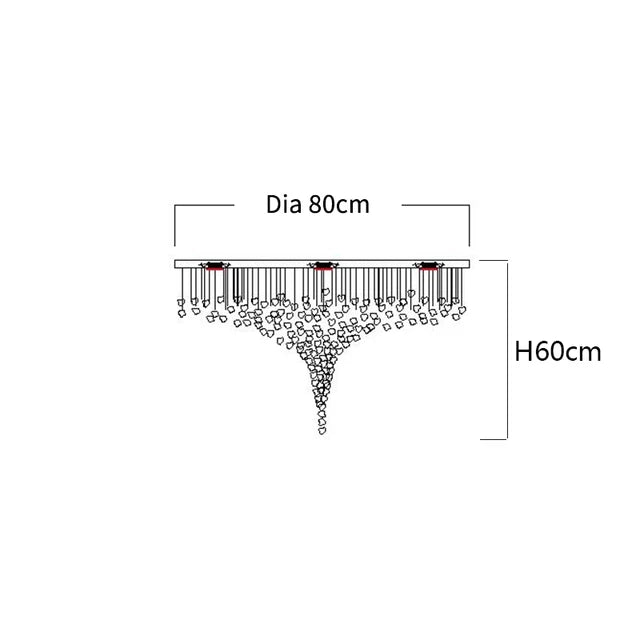 Modern Stone Crystal LED chandelier by Mc The Black Diamond features crystal glass, large design, luxury ceiling pendant for home decor.