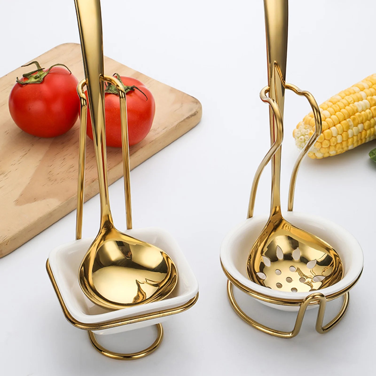 MC The Black Diamond spoon rest holder for hotpot and kitchen counters, designed to keep spoons organized and clean.