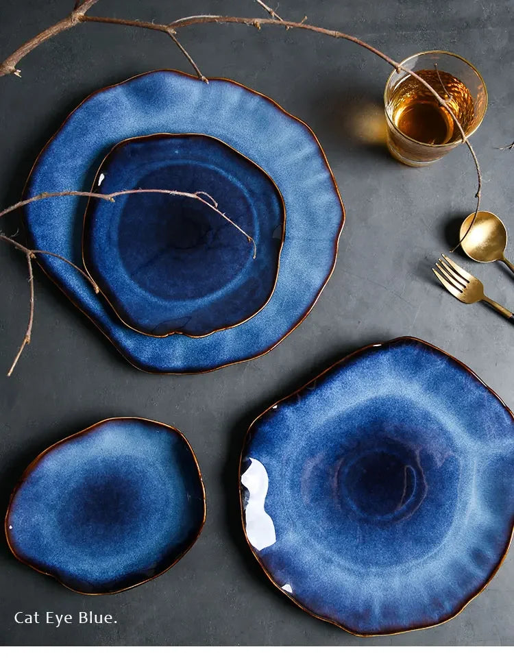 Elegant luxury dinnerware set by MC THE BLACK DIAMOND featuring sleek plates and bowls for sophisticated dining.