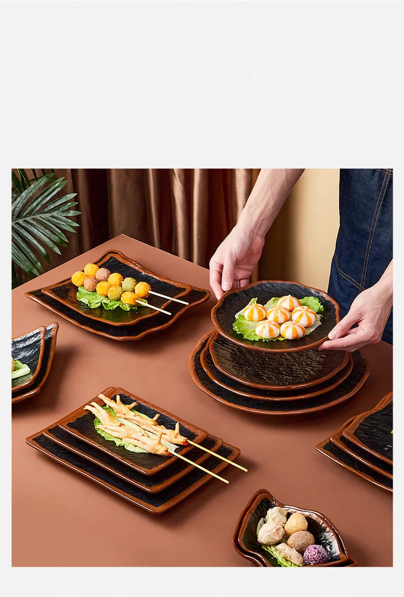 Japanese melamine dinner plate from 𝕄𝕔 𝕋𝕙𝕖 𝔹𝕝𝕒𝕔𝕜 𝔻𝕚𝕒𝕞𝕠𝕟�