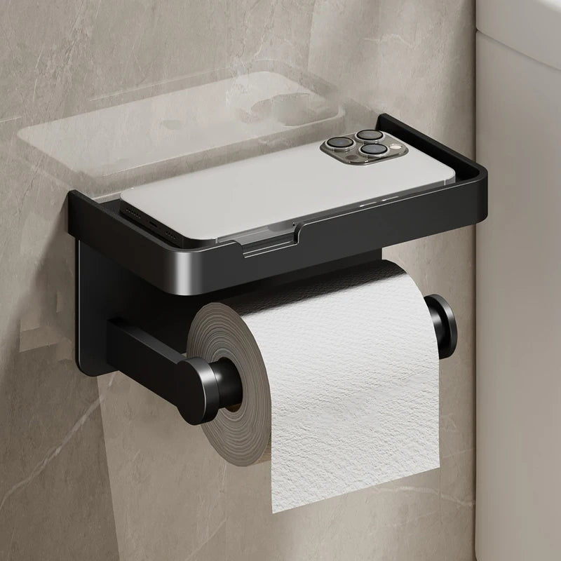 MC THE BLACK DIAMOND toilet paper holder in bathroom accessories, sleek paper holder for bathroom organization.