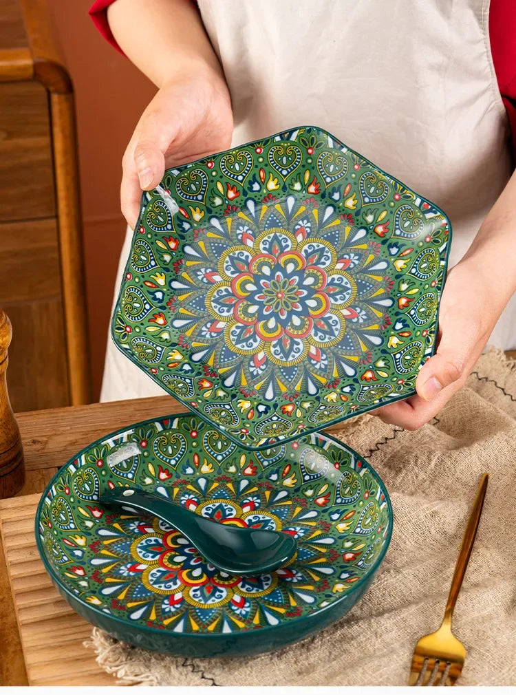 Bohemia Ceramic Rice Bowl Serving Plate by ๐๐ ๐๐๐ ๐น๐๐๐๐ ๐ป๐๐๐๐ ๏ฟฝ