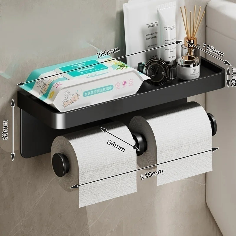Wall-mounted waterproof toilet paper holder by MC THE BLACK DIAMOND, designed for storing tissue boxes securely in bathrooms.