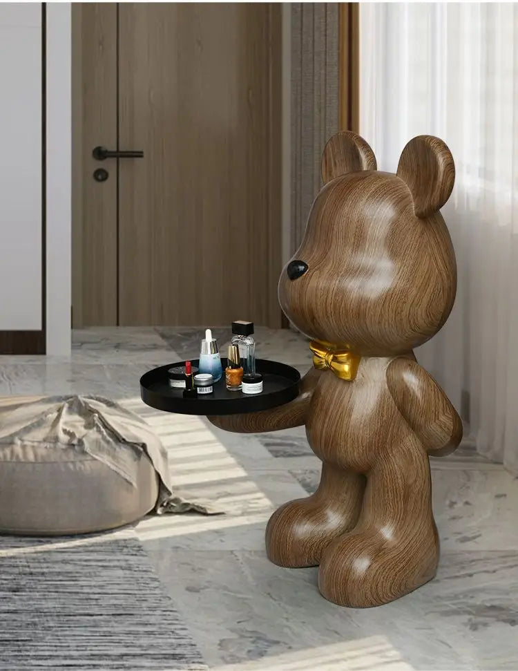 Decorative welcome reception storage tray with animal statue figurine by MC THE BLACK DIAMOND for home decor and gift displays.