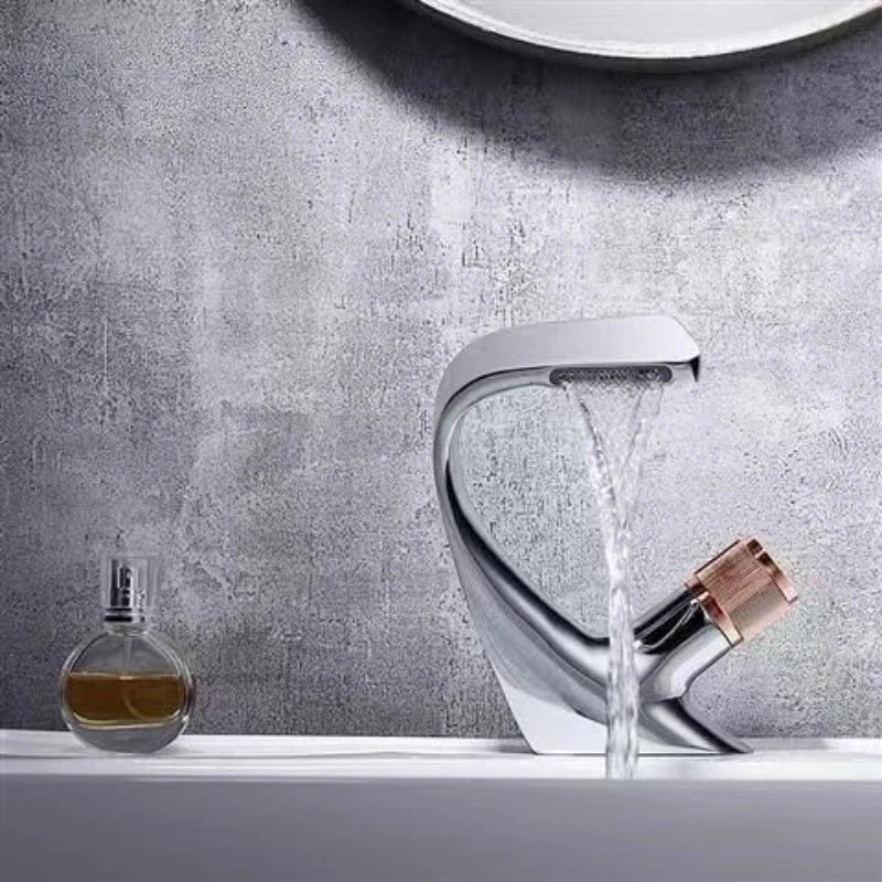 MC THE BLACK DIAMOND hot and cold water faucet with G1/2 thread for wash basin, bathroom sink faucet in chrome finish