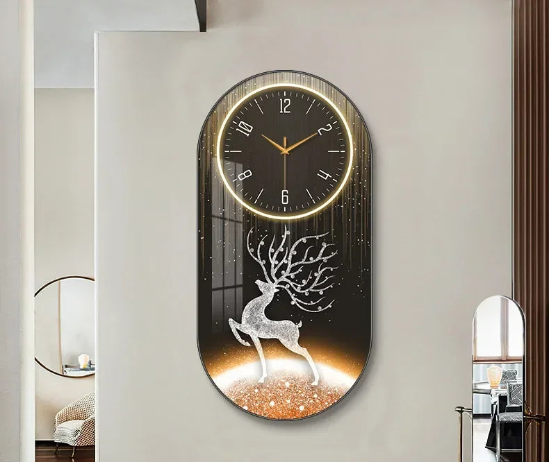 Luxury MC THE BLACK DIAMOND wall clock for living room, stylish home decor with modern design and decorative appeal.