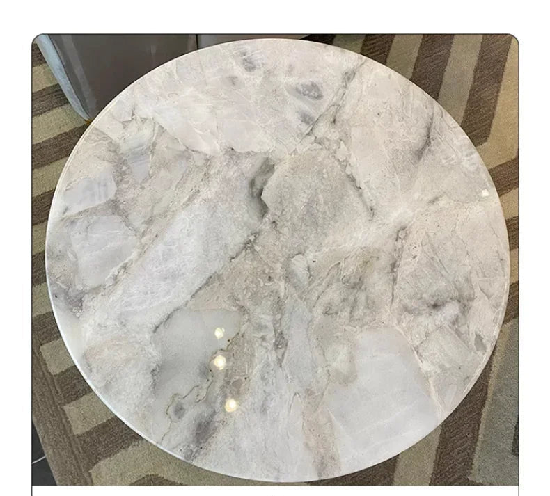 Nordic style natural marble sofa side table by MC THE BLACK DIAMOND, featuring sleek design and elegant marble surface for home decor.