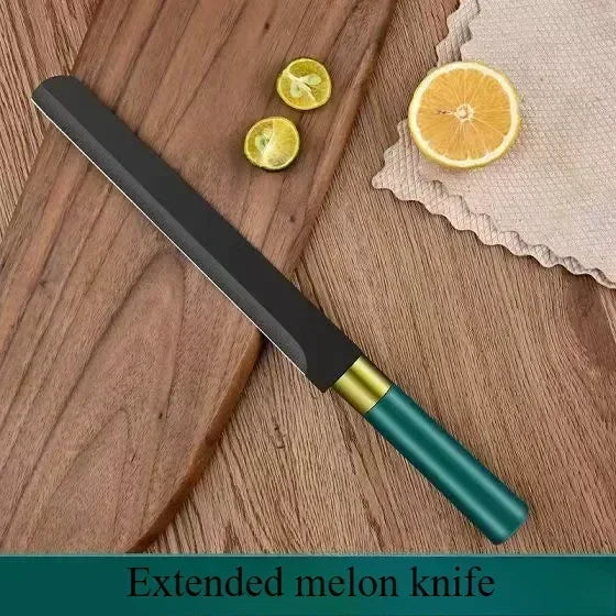 Portable MC THE BLACK DIAMOND kitchen meat cutting knife set with wear-resistant blades for efficient food prep.