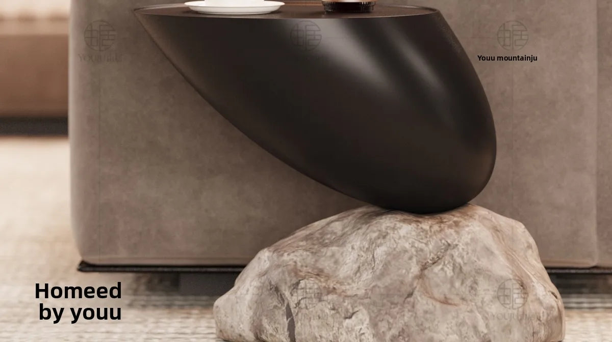 Modern minimalist Ymitation stone-shaped coffee table by 𝕄𝕮 𝕋𝕙𝕖 𝔹𝕝𝕒𝕔𝕜 𝔻𝕚𝕒𝕞𝕠�