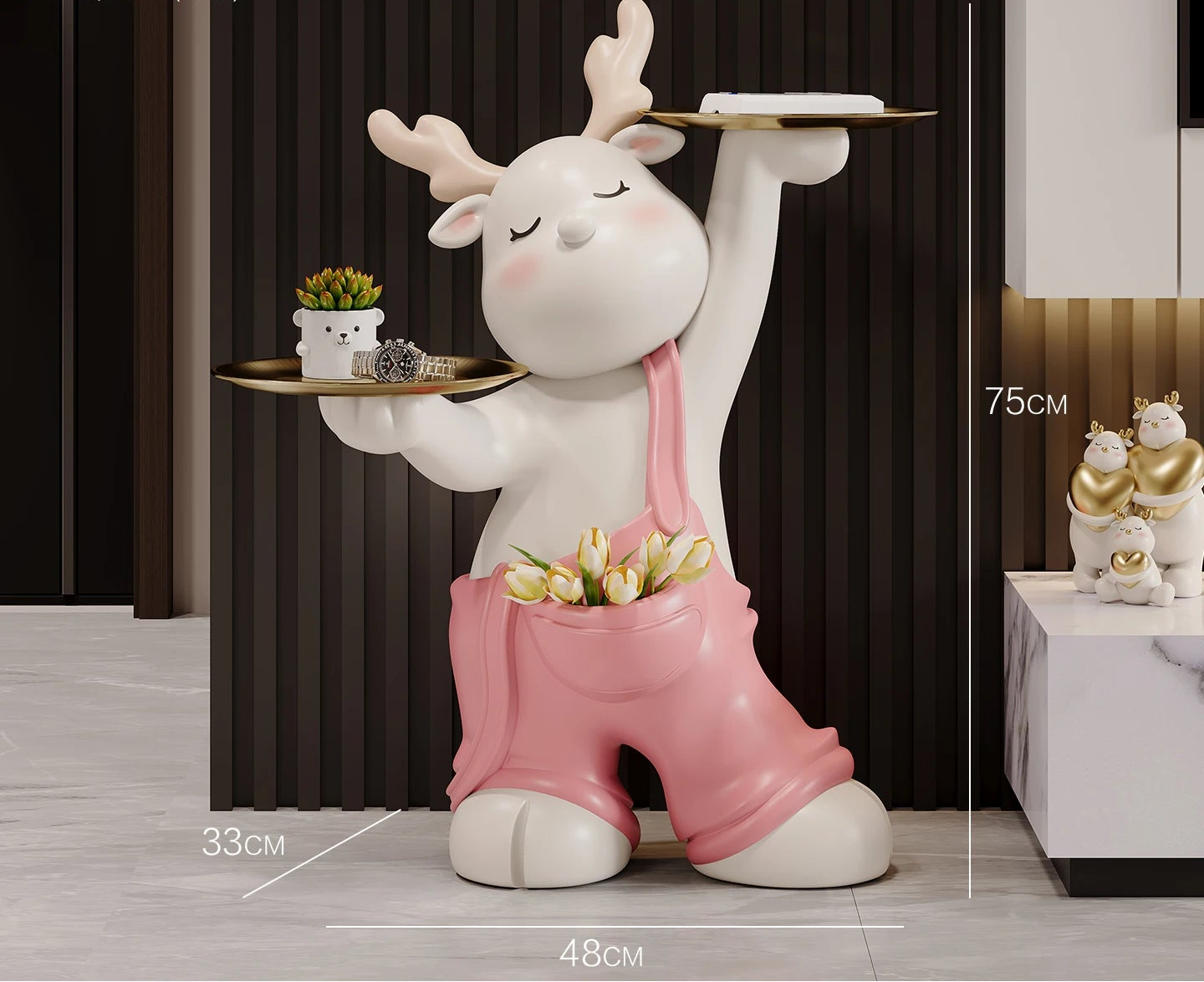 Decorative Nordic figurines by MC THE BLACK DIAMOND, featuring modern wooden and ceramic designs for home decor accents.