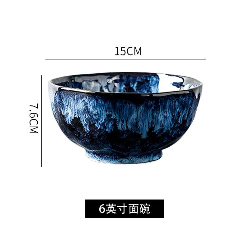 Creative kiln-change ceramic bowl and plate set by 𝕄𝕮 𝕋𝕙𝕖 𝔹𝕝𝕒𝕔𝕜 𝔻𝕚𝕒𝕞𝕠�