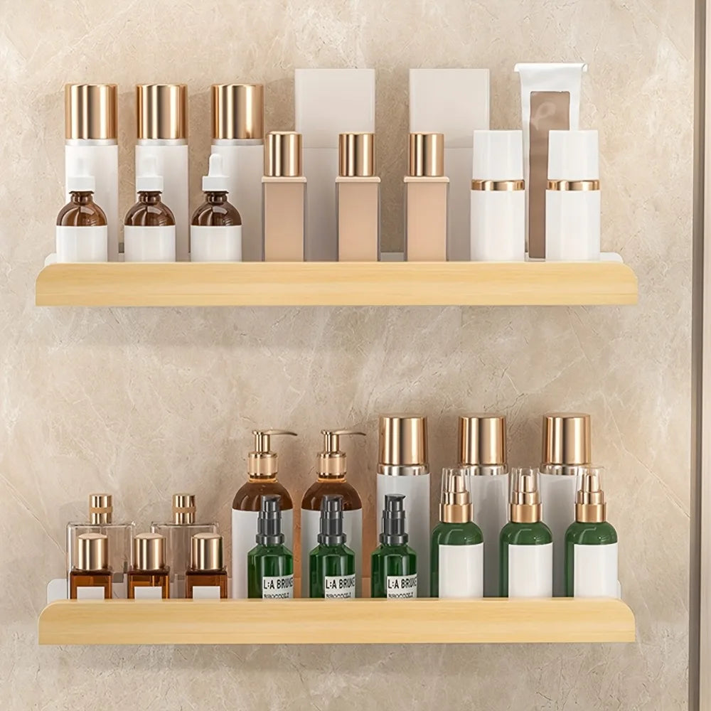Wall-mounted bathroom caddy by MC THE BLACK DIAMOND for shampoo and bathroom accessories storage, designed for organized shower spaces.