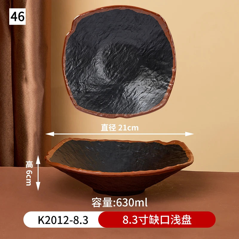 Japanese melamine dinner plate from 𝕄𝕔 𝕋𝕙𝕖 𝔹𝕝𝕒𝕔𝕜 𝔻𝕚𝕒𝕞𝕠𝕟�