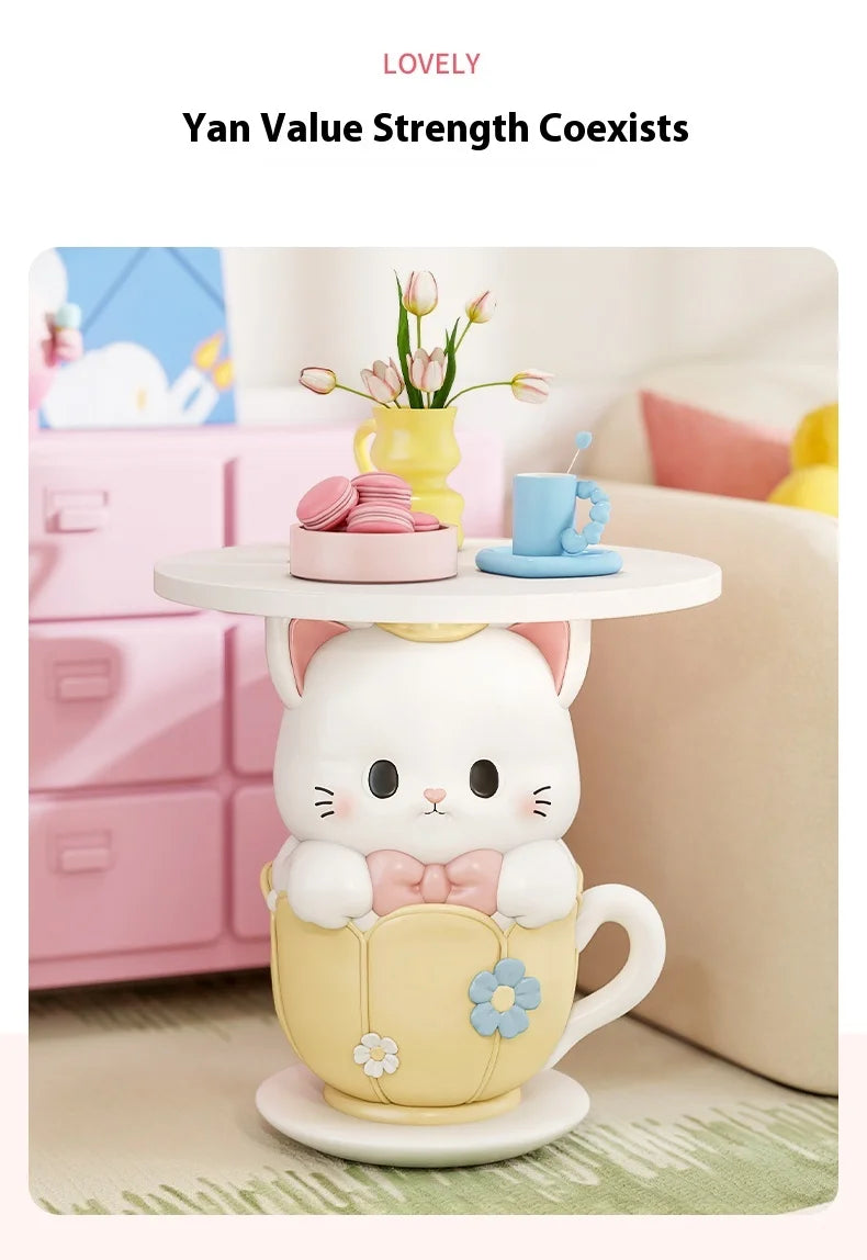 Kawaii MC THE BLACK DIAMOND end table with a cute coffee table design, featuring colorful accents and a modern decor style.