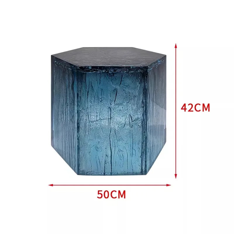 Clear resin coffee table by MC THE BLACK DIAMOND with a sleek, modern transparent design and sturdy rectangular shape.