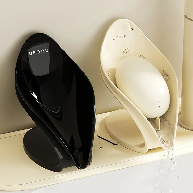 MC THE BLACK DIAMOND multi-functional countertop soap dish with self-draining design, featuring a sleek, durable holder for bathroom or kitchen.