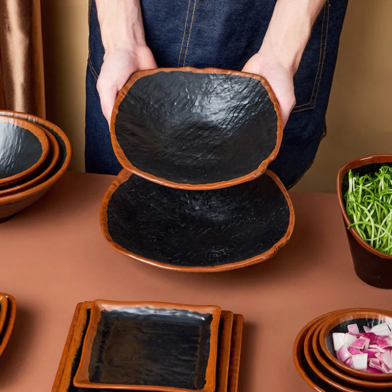 Japanese melamine dinner plate from 𝕄𝕔 𝕋𝕙𝕖 𝔹𝕝𝕒𝕔𝕜 𝔻𝕚𝕒𝕞𝕠𝕟�