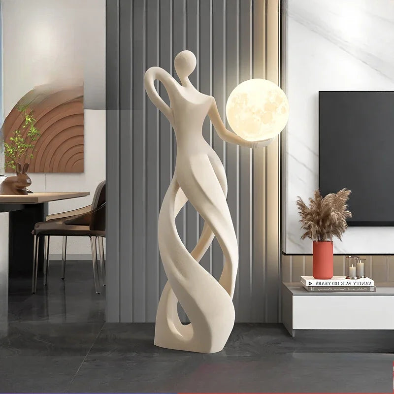 Modern flocking art sculpture by MC THE BLACK DIAMOND, featuring a sleek, textured design for creative home decor.