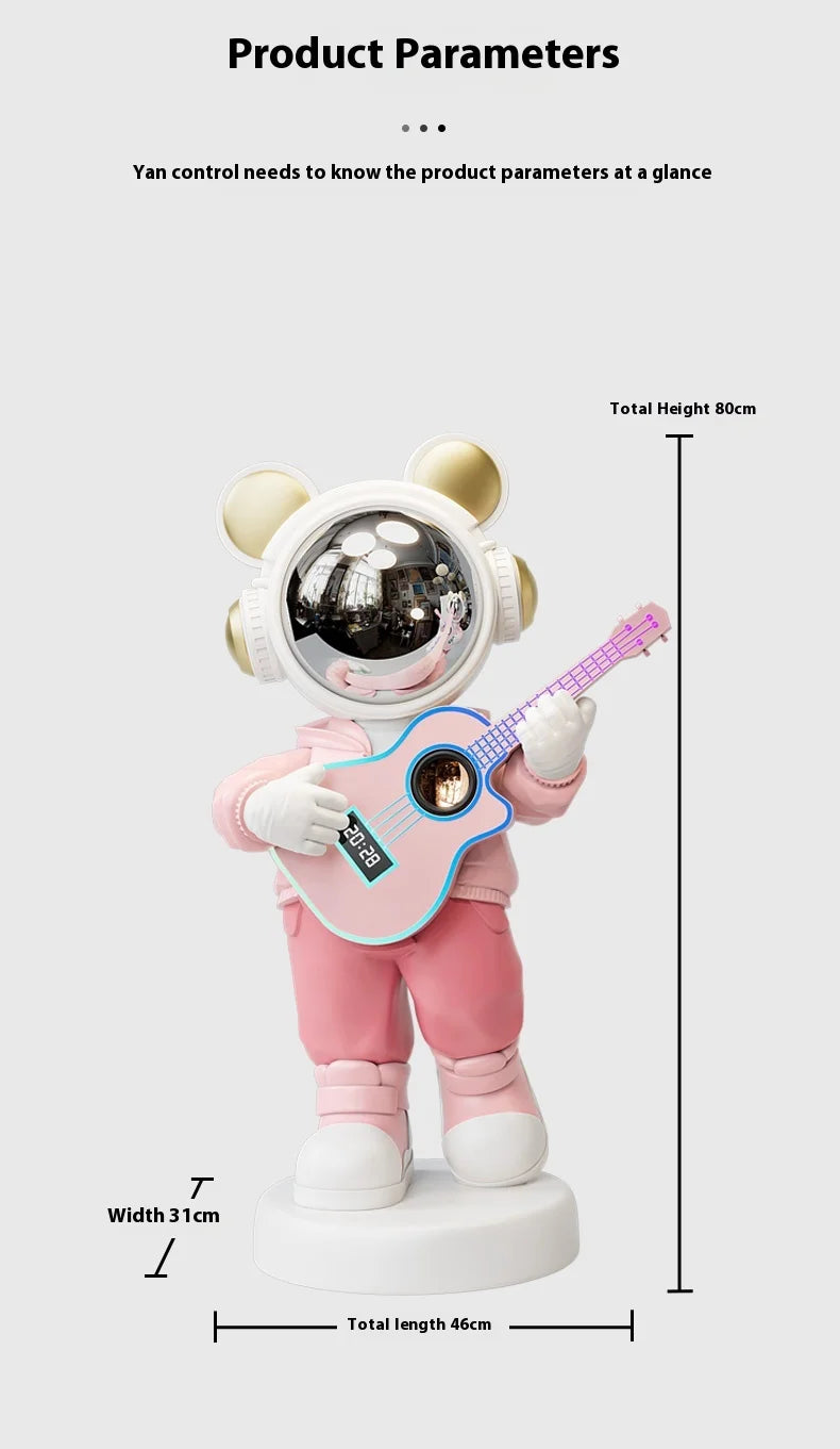 Large astronaut figurine from MC THE BLACK DIAMOND modern luxury cartoon decor, suitable for contemporary floor display.