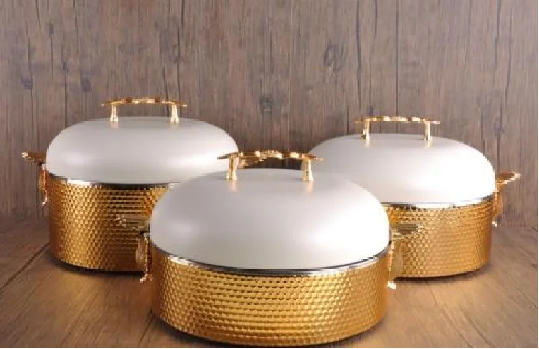 MC THE BLACK DIAMOND luxury food warmer set with stainless steel containers and sleek design for maintaining food temperature.