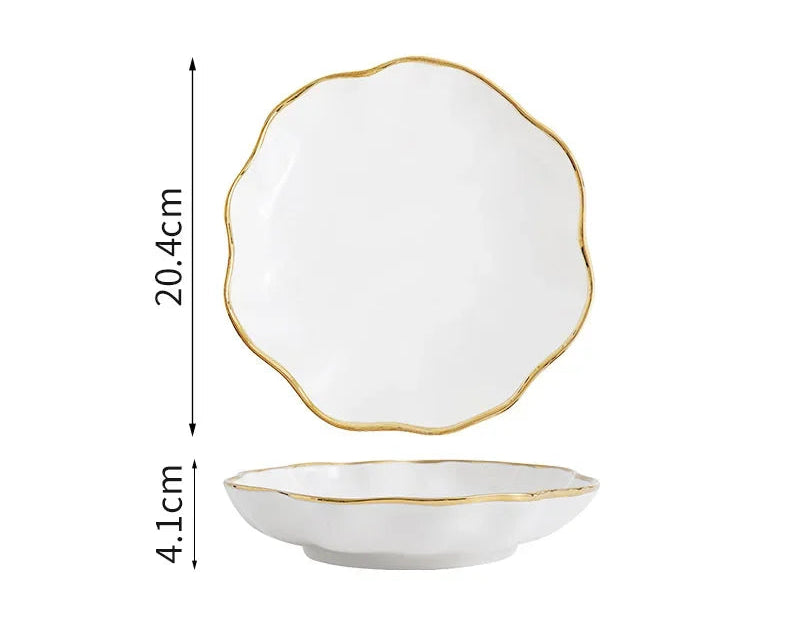 Elegant ceramic dinnerware set by MC THE BLACK DIAMOND, featuring stylish, high-quality household tableware for sophisticated dining.
