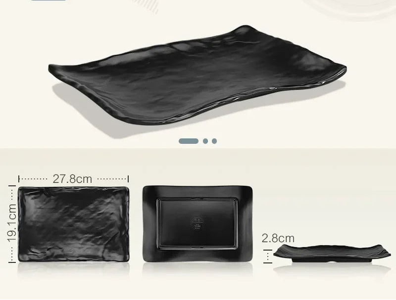 MC THE BLACK DIAMOND dinnerware set with plates, bowls, and utensils for household kitchen and main dish serving.