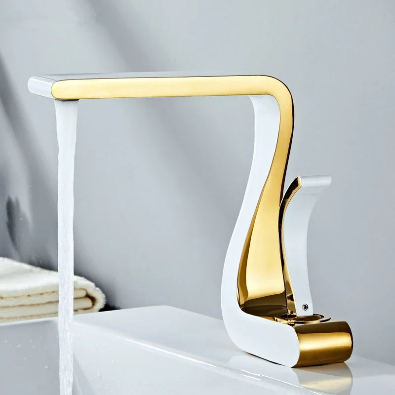 Retro bathroom sink faucet by MC THE BLACK DIAMOND, single hole design with vintage style for bathroom sinks.