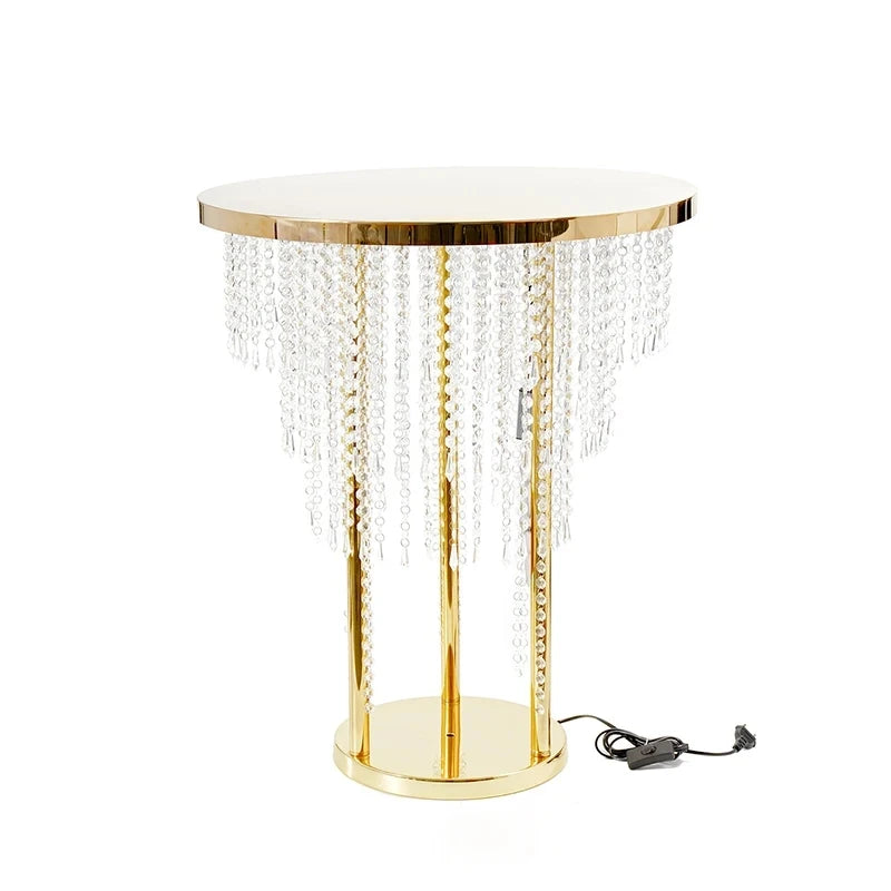 MC THE BLACK DIAMOND crystal bead curtain table for home decor, featuring elegant crystal beads and a stylish design.
