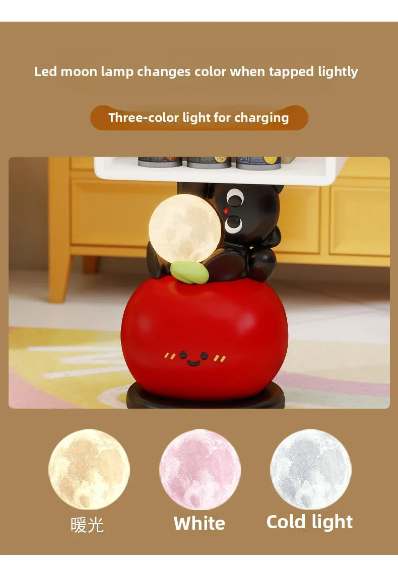 Cute cartoon children's nightstand by MC THE BLACK DIAMOND featuring a playful design for kids' rooms.