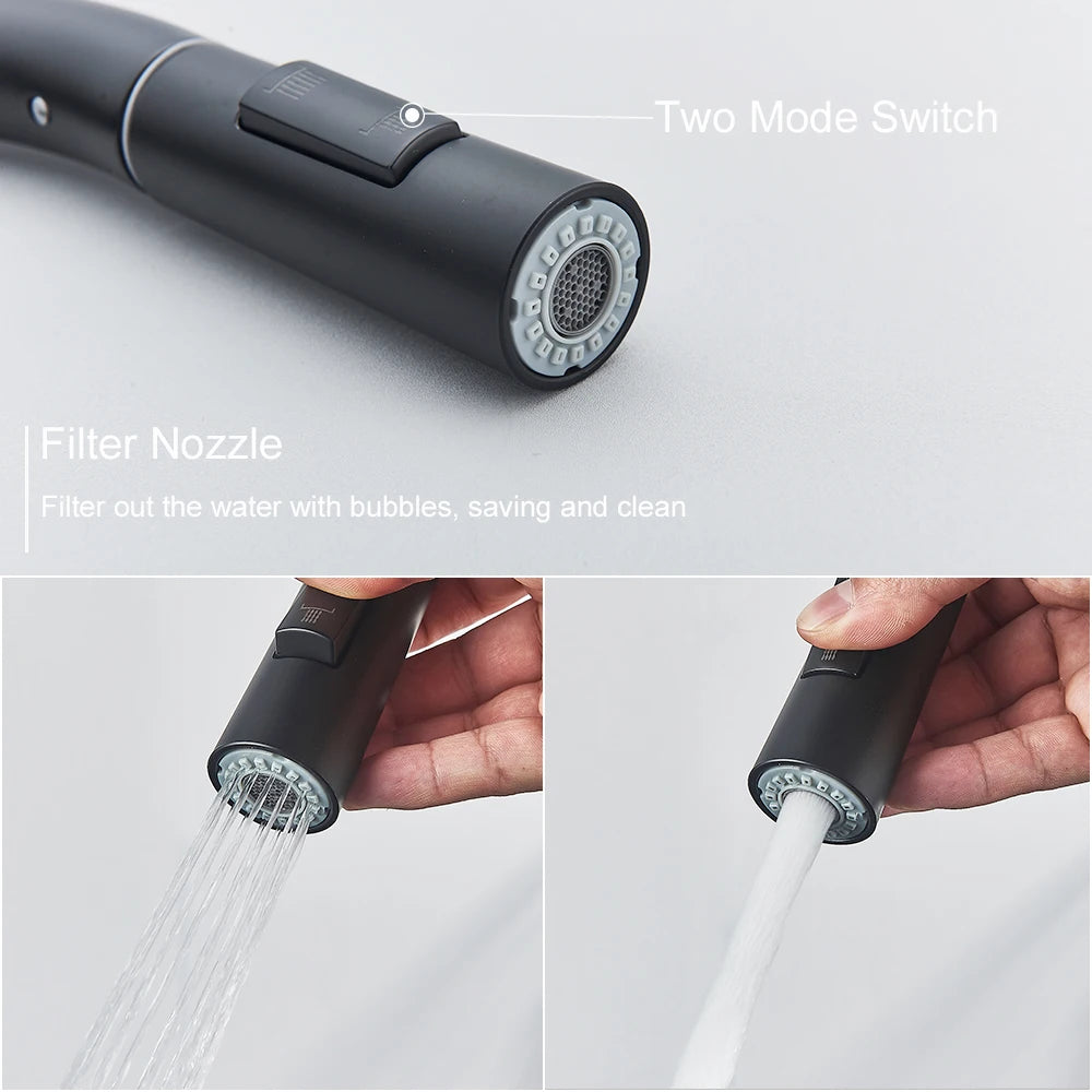 Touch-control kitchen faucet by MC THE BLACK DIAMOND with sleek modern design and chrome finish, shown in a kitchen setting.