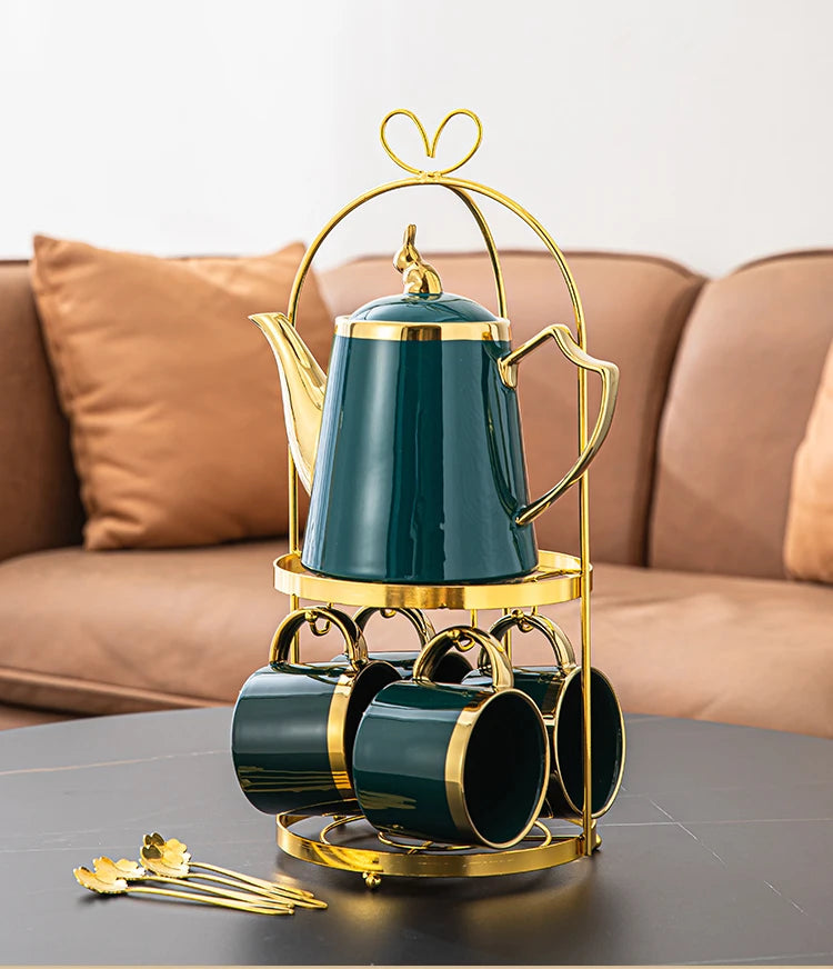 Luxury ceramic coffee and tea cup set by MC THE BLACK DIAMOND, featuring elegant design and light, high-quality craftsmanship.