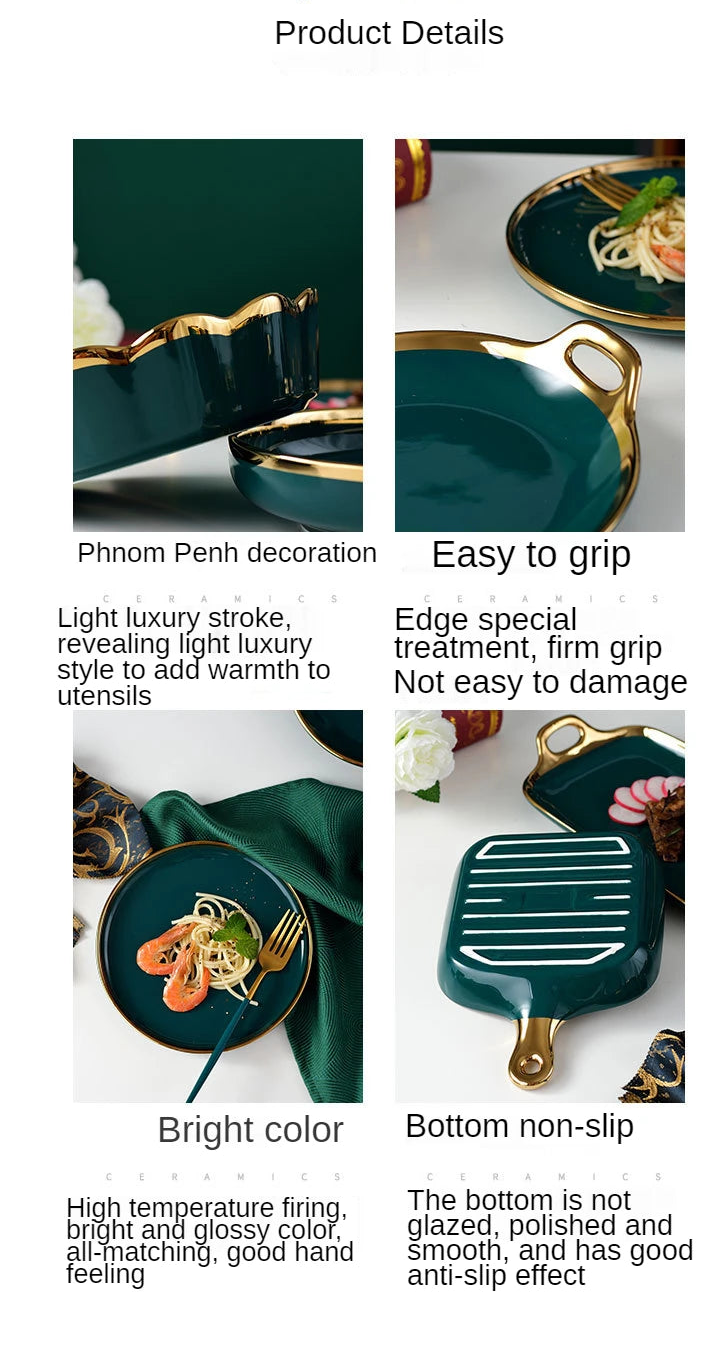 Luxury MC THE BLACK DIAMOND family dinnerware set with matching plates and bowls, elegant design for family dining occasions.
