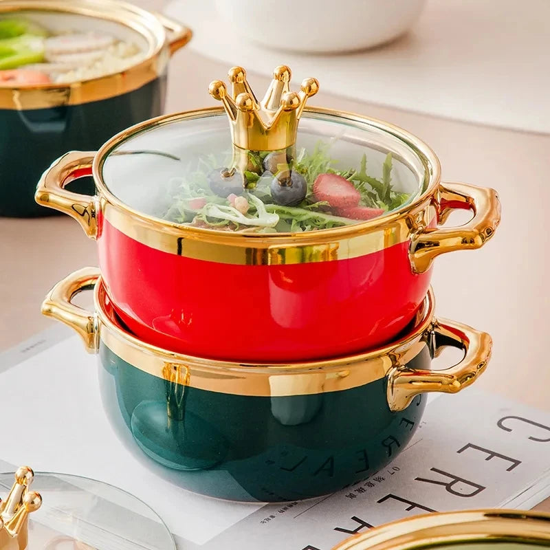Nordic ceramic bowl with lid from 𝕄𝕔 𝕋𝕙𝕖 𝔹𝕝𝕒𝕔𝕜 𝔻𝕚𝕒𝕞𝕠𝕟�