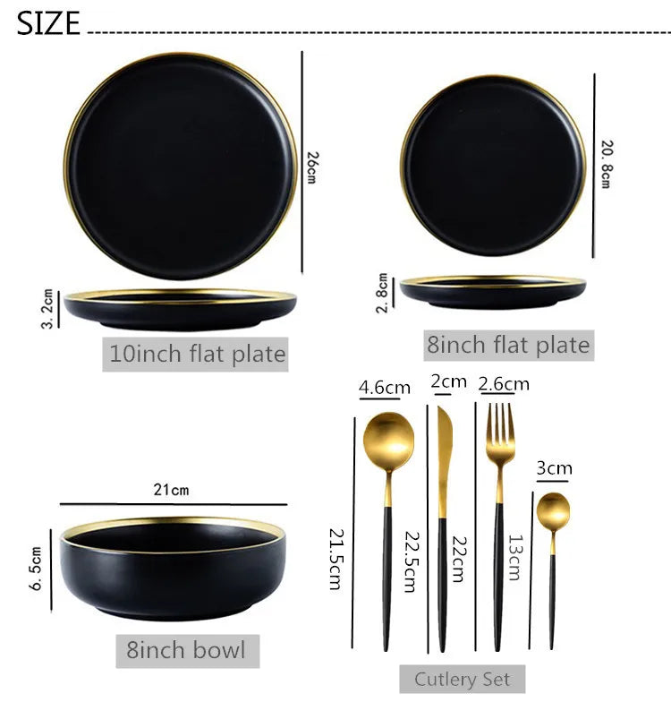 Set of black porcelain dinner plates from 𝕄𝕔 𝕋𝕙𝕖 𝔹𝕝𝕒𝕔𝕜 𝔻𝕚𝕒𝕞𝕠𝕟�