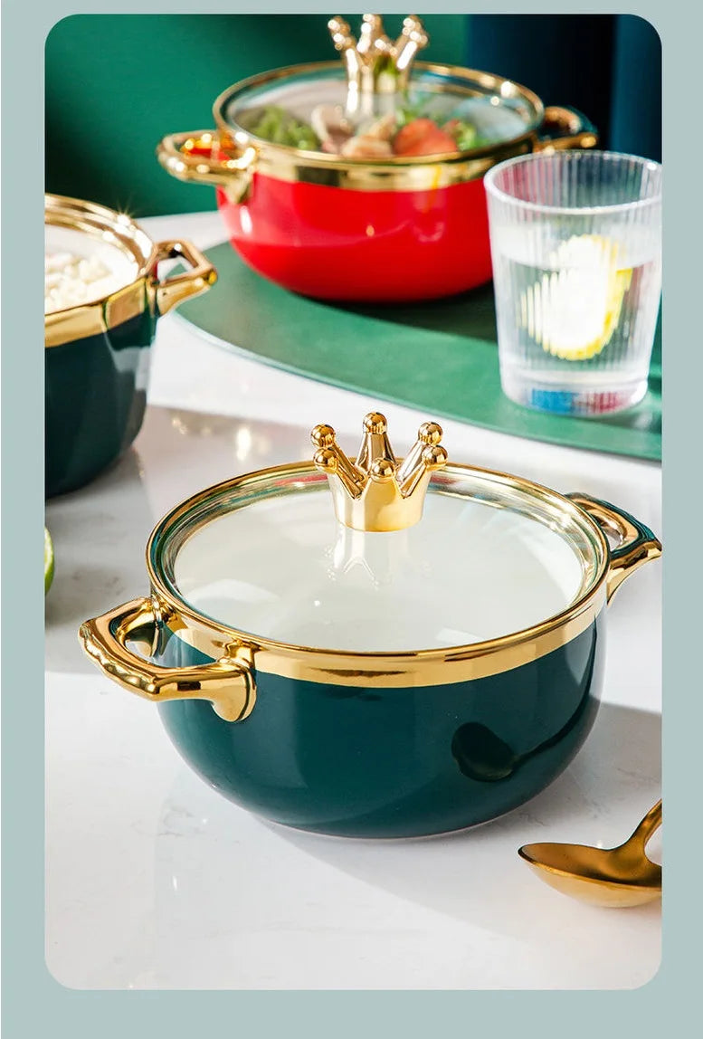Nordic ceramic bowl with lid from 𝕄𝕔 𝕋𝕙𝕖 𝔹𝕝𝕒𝕔𝕜 𝔻𝕚𝕒𝕞𝕠𝕟�