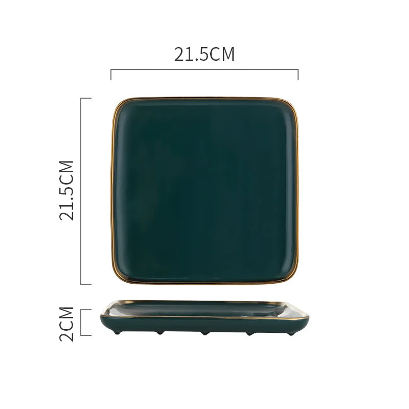 Green ceramic dinnerware set by 𝕄𝕔 𝕋𝕙𝕖 𝔹𝕝𝕒𝕔𝕜 𝔻𝕚𝕒𝕞𝕠𝕟�