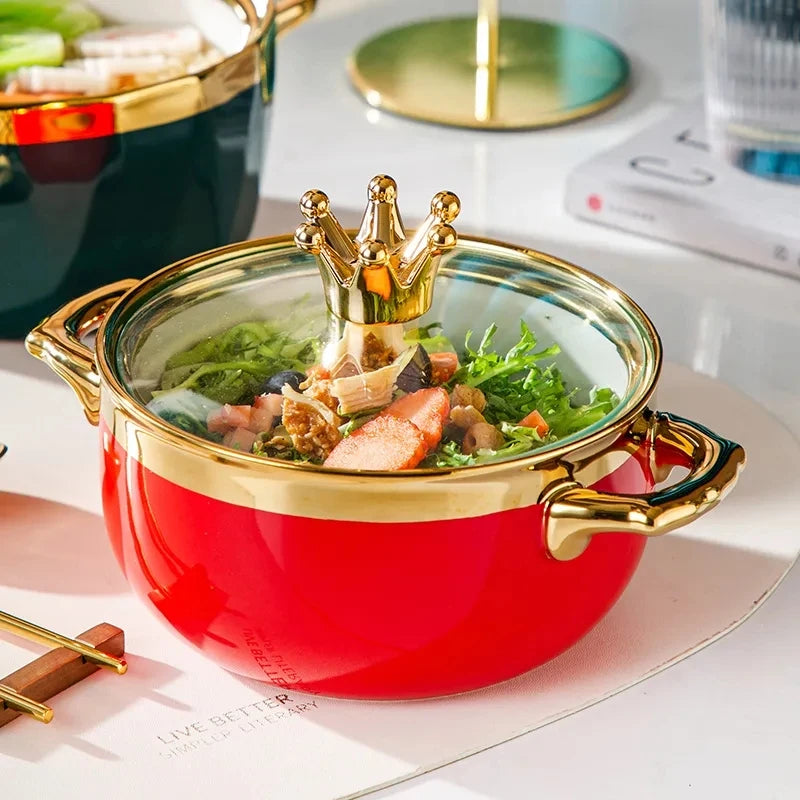 Nordic ceramic bowl with lid from 𝕄𝕔 𝕋𝕙𝕖 𝔹𝕝𝕒𝕔𝕜 𝔻𝕚𝕒𝕞𝕠𝕟�