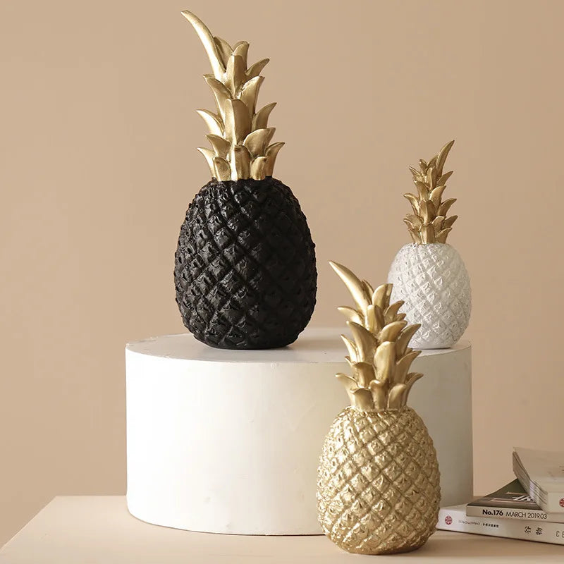 Nordic Light luxury ceramic pineapple home decor by MC THE BLACK DIAMOND, golden decorative piece for living room, porch, or wedding gift
