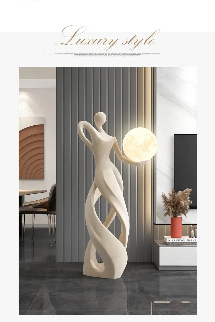 Modern flocking art statue sculpture by MC THE BLACK DIAMOND, showcasing a contemporary decorative sculpture.